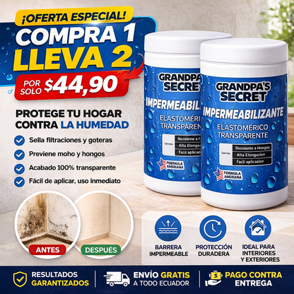 AquaShield™ – Impermeabilizante Transparente Antihumedad y Filtraciones